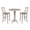 International Concepts Round 36 in Round Top Pedestal Table, 40.9 inH, Washed Gray Taupe, 36 W, 36 L, 41.9 in H, Wood K09-36RT-27B-6B-2 - alternate 3